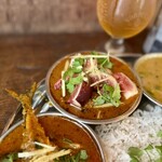 スパイス・ツリー - マトンと一イチヂクとアニスのカレー　イチヂクを潰しながら食べるべし