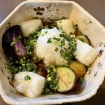 Sekirei Bashi Kawakami An - 茄子と餅の揚げだし