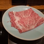 しゃぶ禅 - 山形牛A5リブロースのしゃぶしゃぶ肉・2皿目です。
