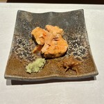 龍壽司 - あん肝に錦糸漬