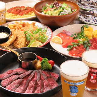 圧倒的ボリュームのコース料理は、飲み放題付き２ｈ5000円～