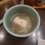 しゃぶ禅 - しゃぶしゃぶのスープで調理した、きしめんと餅です。