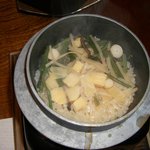 AMANE RESORT SEIKAI - 夕食：竹の子山菜釜飯
