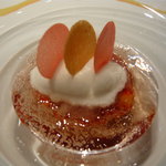 ロオジエ - 赤いフルーツとライチのコンポート　ロゼシャンパーニュのジュレ　エルダーフラワーのシャーベット