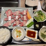 焼肉名匠 山牛 - 「山形牛一頭盛り定食」（3,980円）