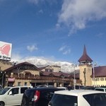 ガスト - 今日の雪で、中央アルプス綺麗、ガストのすぐそばから撮影