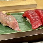 すし専門ストア 大門 かど平 - 島ずし、赤身おかわり