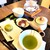 牛島製茶　和cafe Leaf Heart - 料理写真:八女深蒸し茶セット。和菓子が付いています。