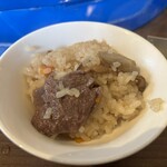 三輪そうめん流し - 釜飯盛り付け