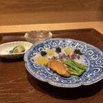 くずし 之助 - ・舞阪港直送 熟成 天然虎河豚
      （塩昆布／塩ぽん酢／塩酢橘）
