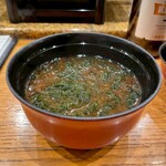 にぎり鮨 一五〇 - あおさの味噌汁