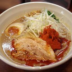 麺と肉 だいつる - 炙り肉そば味噌・超濃厚PREMIUM