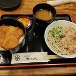 手打そば やっこ - かつ丼セット（おろしそば）