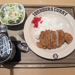 100時間カレー  - 料理写真:手仕込みロースカツカレーMサイズ＋グリーンサラダ