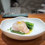 Refugeforestiere 五島 - 石垣鯛（対島）、菜の花（糸島）、菜の花とパセリのソース