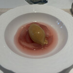 シェ・モリヤ - デザート　リンゴのコンポートとキャラメルアイス