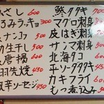 居酒屋 ひろの - 刺身関係は早い時間に完売です。