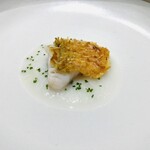 馳走西健一 - 【写真⑥】活〆白甘鯛、蕪(富士宮)ピュレ、山葵オイル