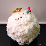 京氷ゆきみ庵 - 氷を絡めて食べると、白いシロップはメープルシロップで、口に含むと、メープルの甘さ、味わいが感じられる～!!( ^o^)ﾉ