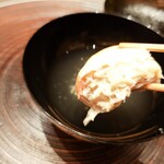 あさば - 松葉蟹糝薯椀◎◎　しんじょう「真薯」「真丈」「糝薯」など様々な漢字がある