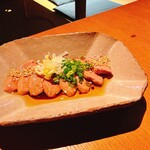 もつ鍋 一慶 - 生レバーフォアグラ刺し