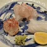 あさば - 平目　　伊勢海老　アオリイカ