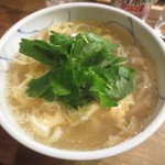 立ち呑みのさのや - 玉子うどん 380円(2014.11.29)