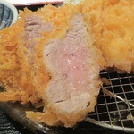とんかつ いわい - ロースミックス定食のヒレ断面