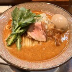 Noodle いたば - 『あん肝と酒粕の味噌RAMEN』　味玉TP。