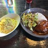 森乃館 - 相方は「ハンバーグプレート＆パスタセット（カルボナーラ）」で…