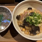 鴨出汁中華蕎麦 麺屋yoshiki - 貝あんかけと鴨チャーハン（貝のスープ付）