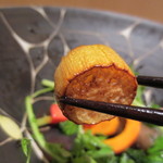 神保町 傳 - 焼いたマコモダケも入って食感のユニークさを。