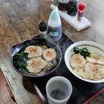 ヨコクラうどん - 今日は鶏チャー食べ比べ