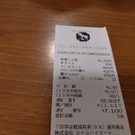 お食事処 多七 - レシート