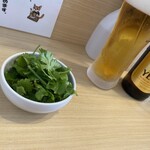 担担麺 微風 - パクチー別皿で提供