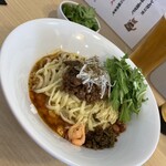 担担麺 微風 - 汁なし担担麺しろごま　辛さ、痺れ3