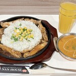 インドレストラン ナンハウス - チキンステーキライスセット