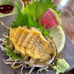 海味焼 酒場 〇上水産 - 鮑の刺身@700