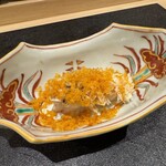 鮨 こん藤 - 甘鯛の松笠焼き 自家製からすみがけ　◎