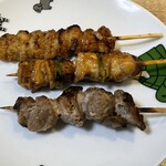 日本一 - 料理写真:ぼんじり　ももアスパラ　カシラ