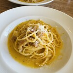 ピッツェリア ポポラーレ - 自家製パンチェッタのカルボナーラ