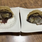 出町ふたば - 栗もちモンブランの断面