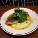 Hachihare - 真鯛のガーリックソテー　キャベツのピューレとハーブ