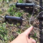 まつが - 鹿よけ 触るとビリっときます（笑）