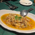 フーモデュエ - レンコンとフルーツトマトと牛すじ煮込み