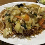 珉珉亭 - 五目揚げ焼きそば大盛り