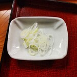一休庵 - 薬味のネギ