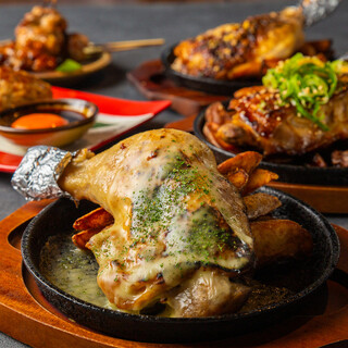 炭火鳥料理の食感のシンフォニー♪ぷりぷり、ジューシー。