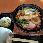 南部家敷 - 料理写真:海老天鍋焼きうどん