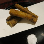 潤菜 どうしん - 山牛蒡の素揚げに塩。